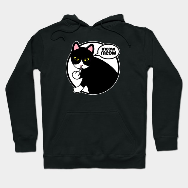 Middle finger cat hoodie new arrivals
